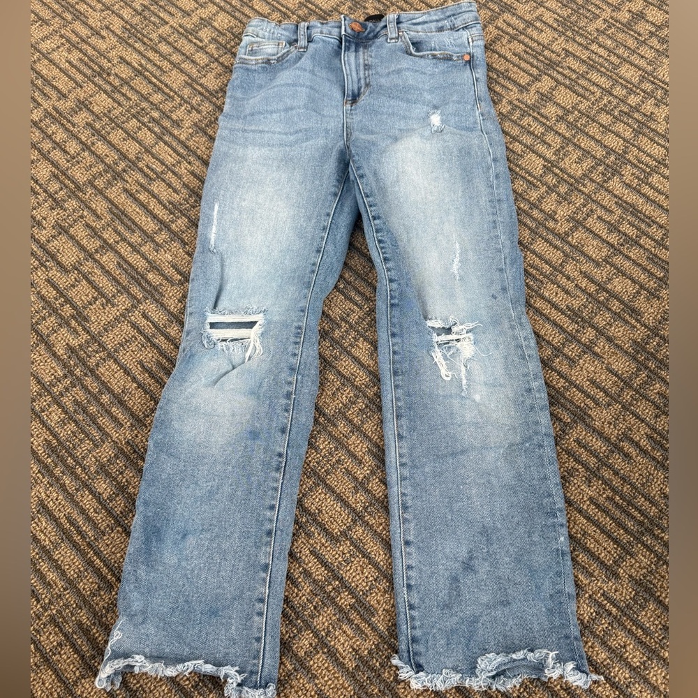 Kendall + Kylie Distressed Blue Jeans